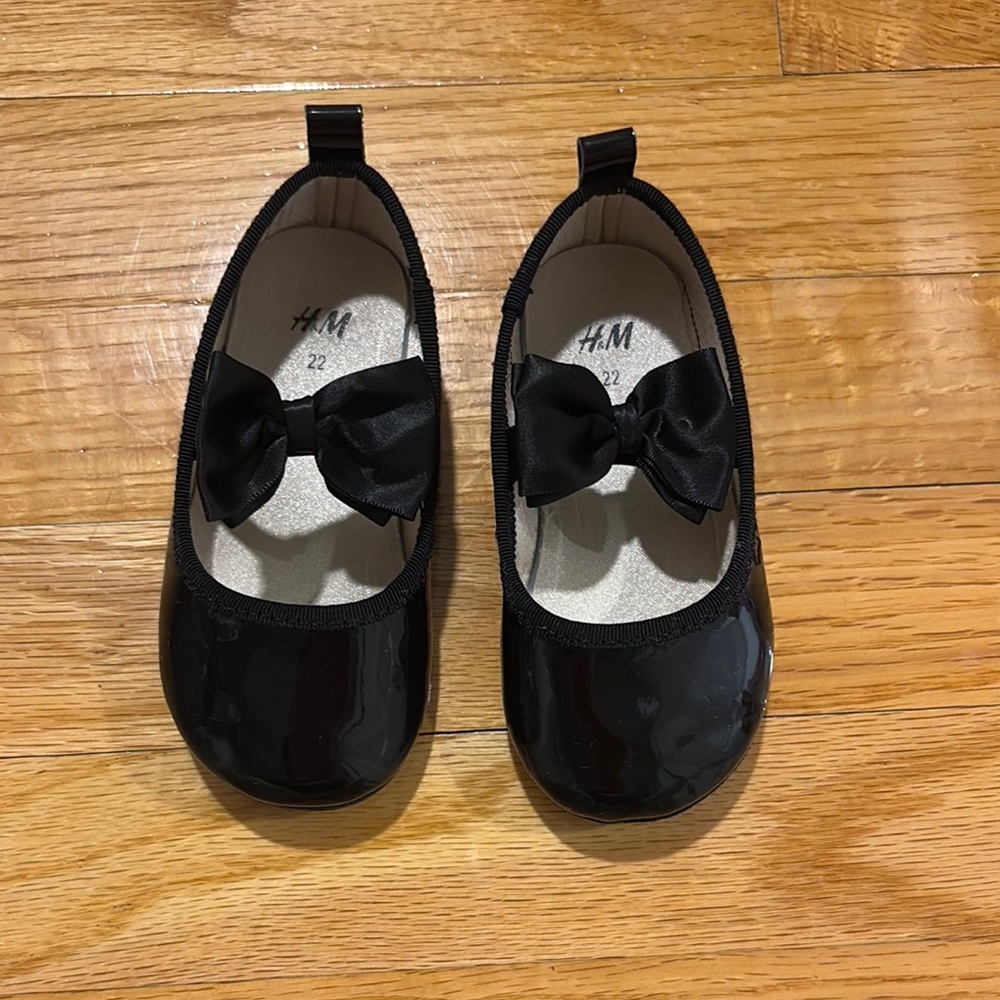 H&M Black Kids Shoes with Bow